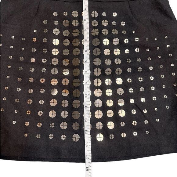 Vivienne Tam Justine Black Sequins Embellished Wool Mini Skirt Size 4 - Picture 6 of 9